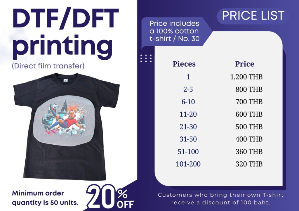 DTF-print, T-shirt print, printshop, phuket